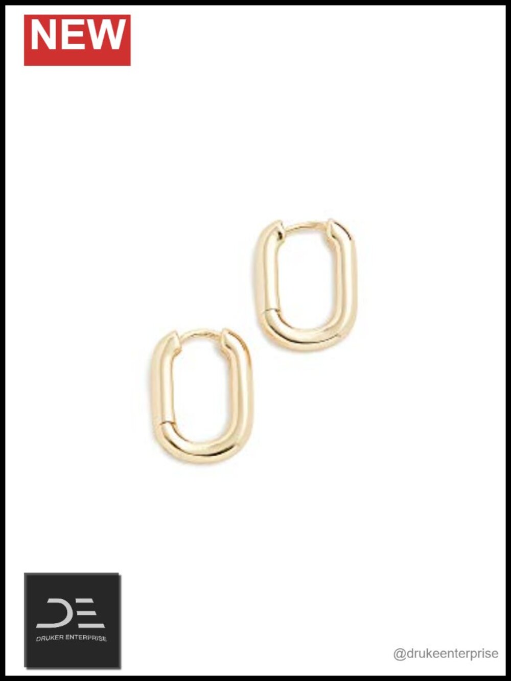 18K Gold Vermeil Huggie Earrings Hinged Post Closure Polished Finish